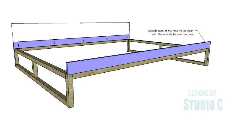 DIY Plans to Build a Modern+Rustic Queen Platform Bed_Rails 1