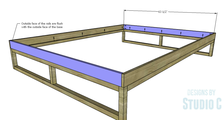DIY Plans to Build a Modern+Rustic Queen Platform Bed_Rails 2