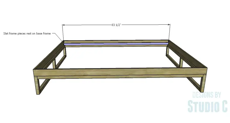DIY Plans to Build a Modern+Rustic Queen Platform Bed_Slat Frame 1