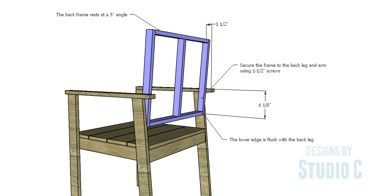 DIY Plans to Build a Quinn Outdoor Chair_Back Frame 2