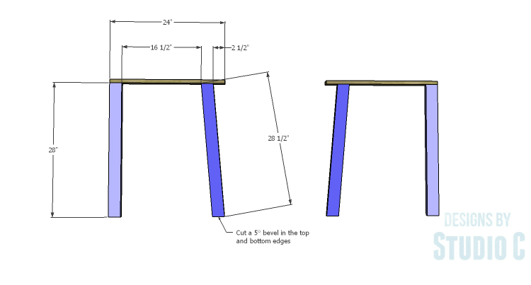 DIY Plans to Build a Quinn Outdoor Chair_Sides