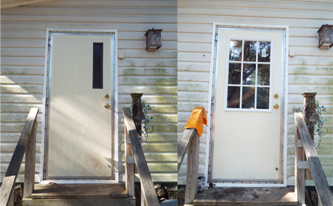 Install a Glass Panel in a Mobile Home Door_Side by Side