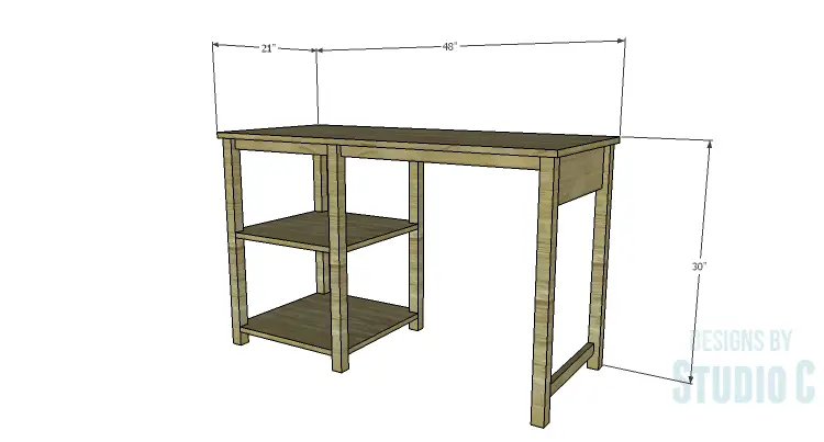DIY Plans to Build a Torrie Shelf Desk