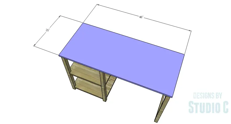 DIY Plans to Build a Torrie Shelf Desk_Top