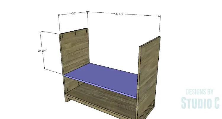 DIY Plans to Build a Carson Cabinet_Lower Shelf
