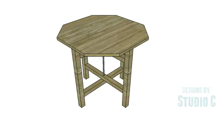 DIY Plans to Build a Cross-Leg End Table_Octagon Top