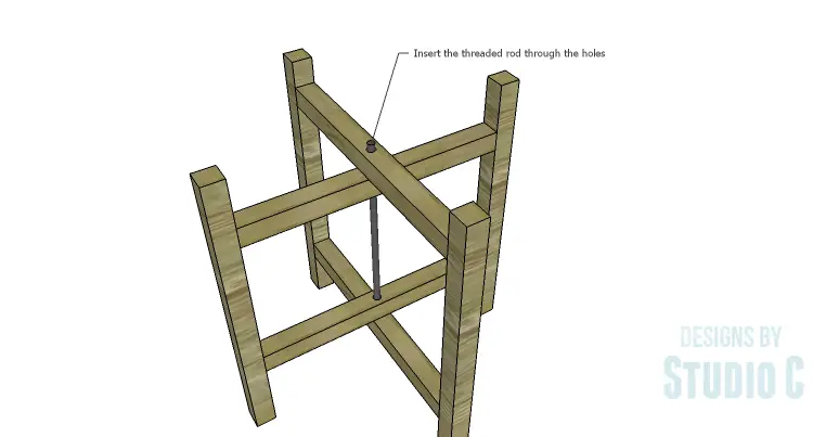 DIY Plans to Build a Cross-Leg End Table_Threaded Rod
