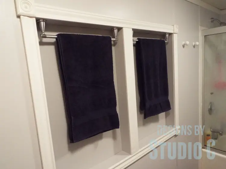 Fabulous Bathroom Update with BEHR Marquee Paint_Towel Rack Cabinets