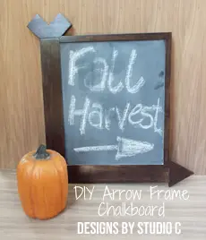 diy arrow frame chalkboard