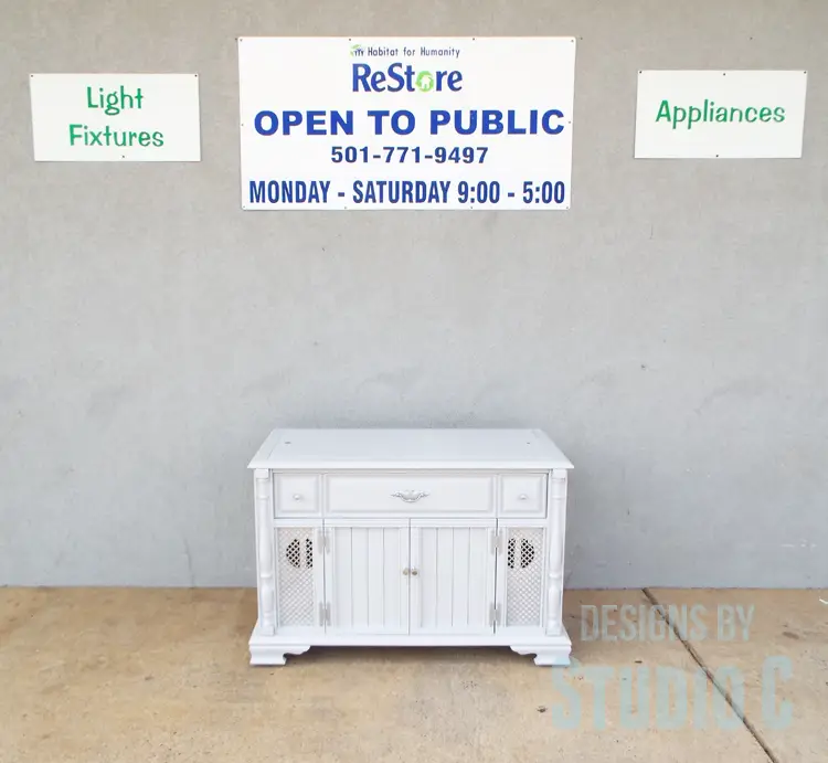 Stereo Console to Liquor Cabinet for a Habitat for Humanity Event_Featured