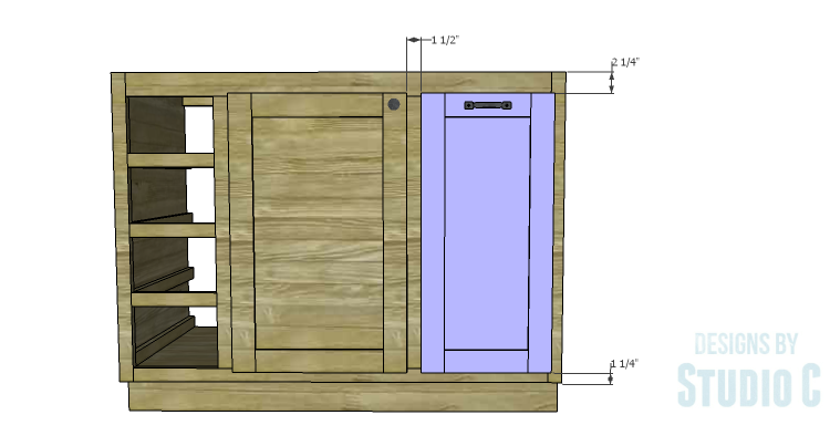 DIY Plans to Build a Bath Vanity with a Built-In Clothes Hamper_Hamper Door 2