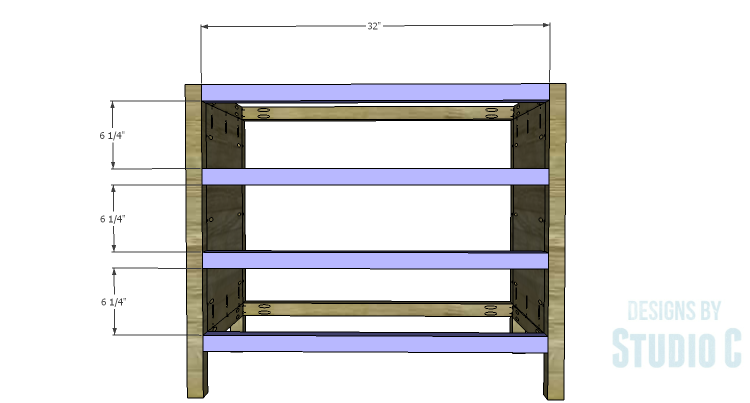 DIY Plans to Build a Brecken Dresser-Front Stretchers