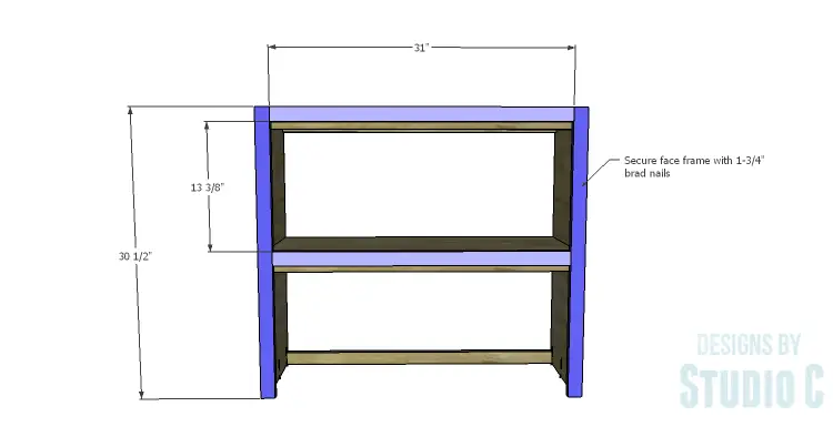 DIY Plans to Build a Brecken Dresser Hutch-Face Frame