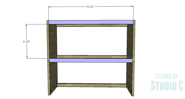 DIY Plans to Build a Brecken Dresser Hutch-Front Stretchers