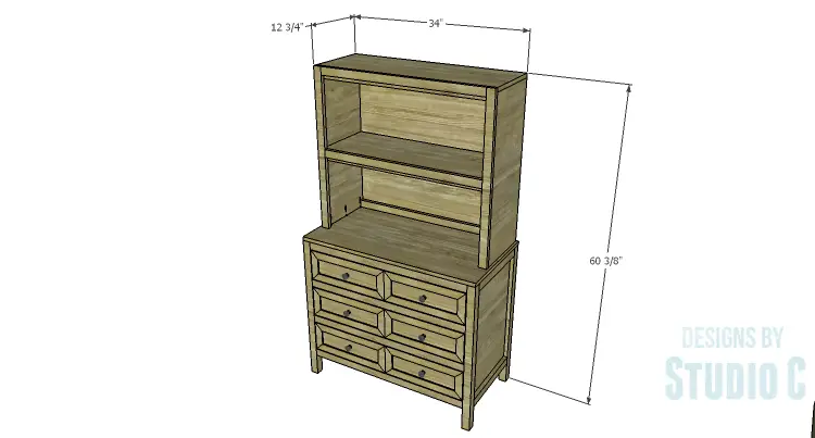 DIY Plans to Build a Brecken Dresser Hutch