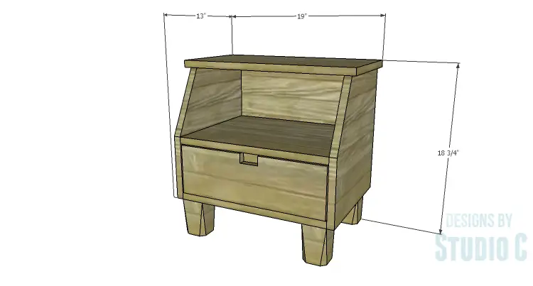 DIY Plans to Build a Cole Nightstand dimensions