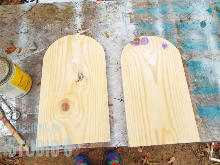 DIY Textured Wood Gravestone Signs-Unfinished