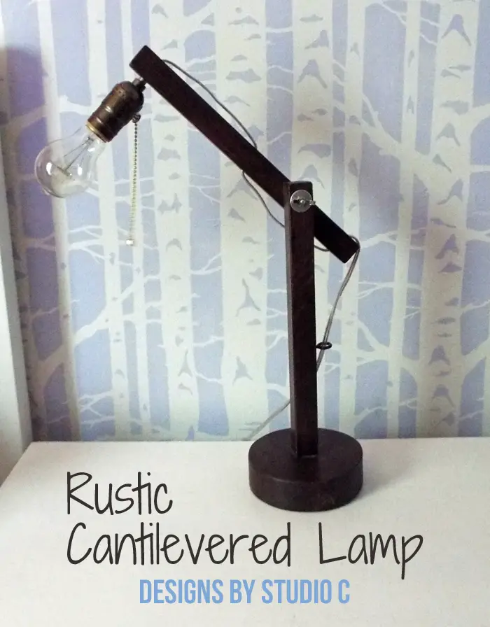 DIY Plans to Build a Rustic Cantilevered Desk Lamp