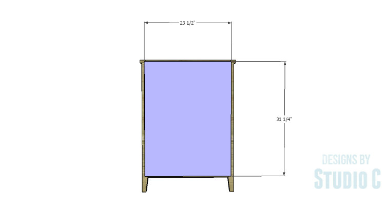 DIY Plans to Build a Tall Cabinet Base-Back