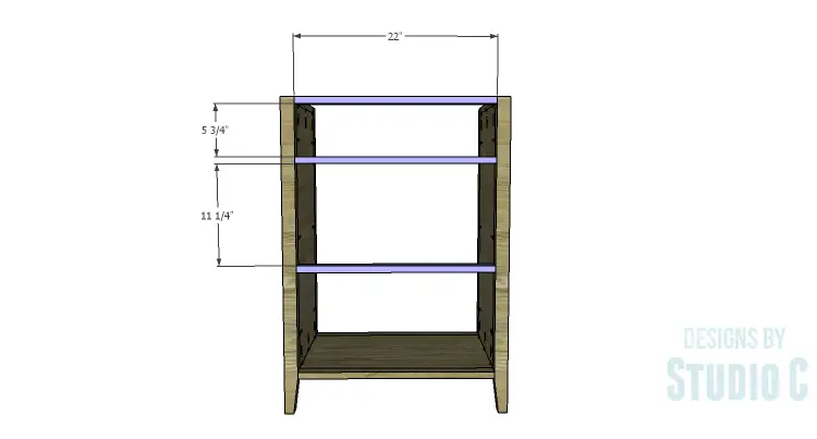 DIY Plans to Build a Tall Cabinet Base-Rear Stretchers