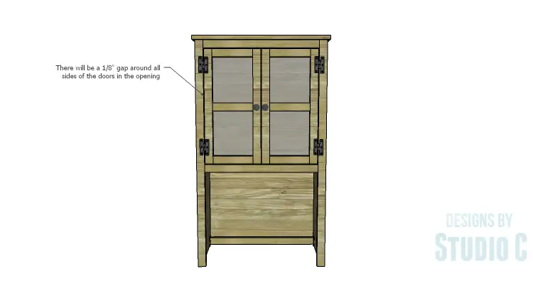 DIY Plans to Build a Tall Cabinet Hutch-Doors
