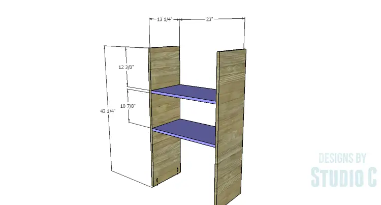 DIY Plans to Build a Tall Cabinet Hutch-Shelves & Sides