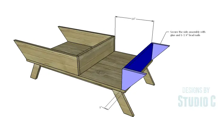 DIY Plans to Build a Brady Coffee Table-Side Assembly 2