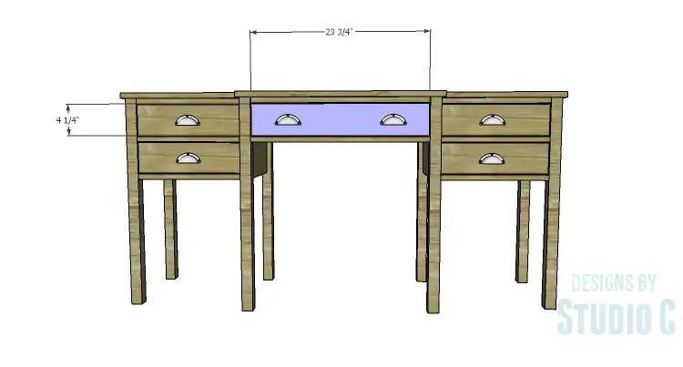 DIY Plans to Build a Brantley Desk-Center Drawer Front