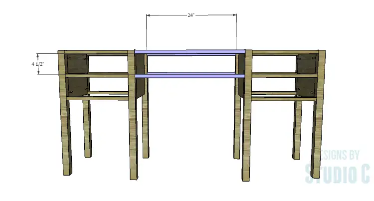 DIY Plans to Build a Brantley Desk-Center Stretchers