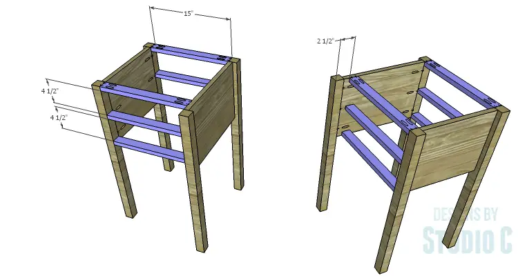 DIY Plans to Build a Brantley Desk-Outer Stretchers