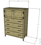 diy plans build braylon chest image showing dimensions of finished furniture piece