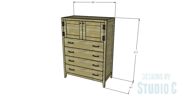 A Rustic Chest With Drawers And Shelf, Rustic Style Dresser Plans