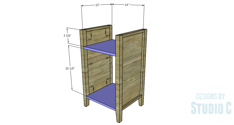 DIY Plans to Build a Cate Chest-Upper Shelf & Bottom
