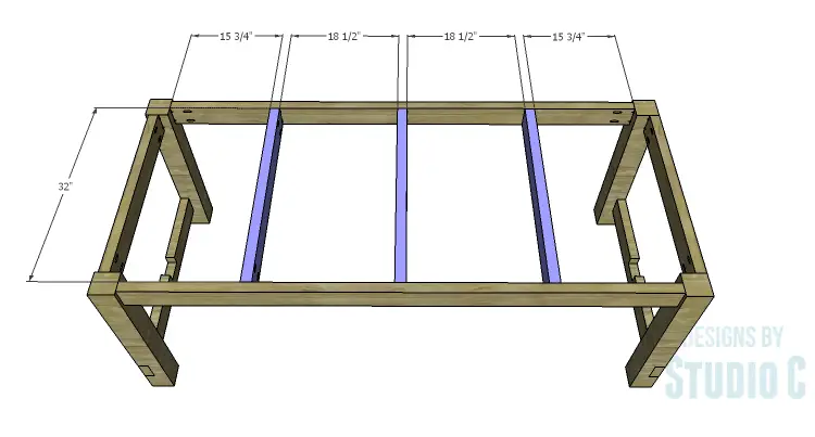 DIY Plans to Build an Easy Rustic Dining Table-Center Supports