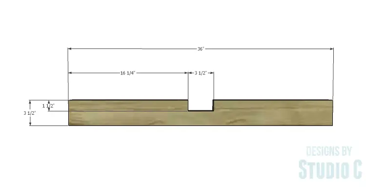 DIY Plans to Build an Easy Rustic Dining Table-Lower Side Stretchers 1