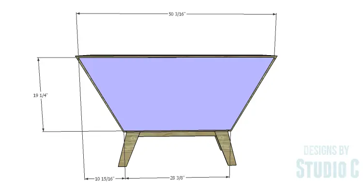 DIY Plans to Build a Mid Century Modern Angled Cabinet-Back
