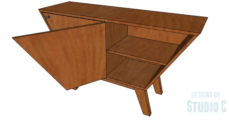 DIY Plans to Build a Mid Century Modern Angled Cabinet-Copy 2