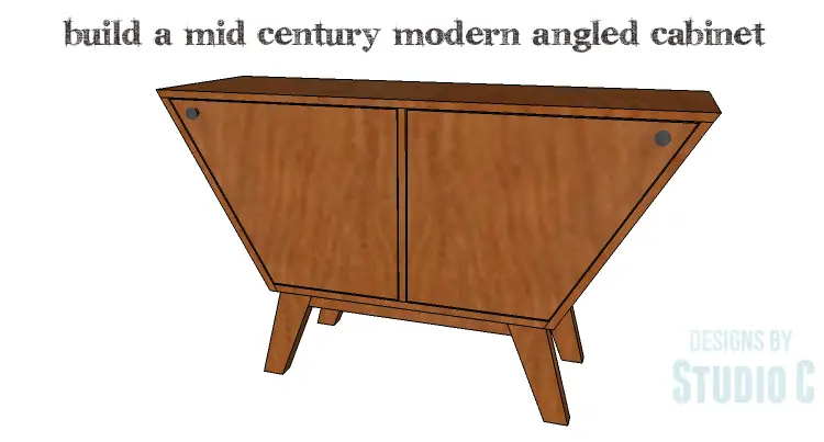 DIY Plans to Build a Mid Century Modern Angled Cabinet-Copy