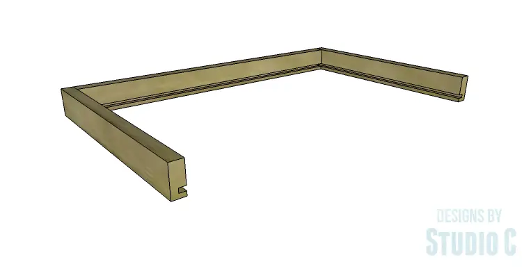 DIY Plans to Build an Open Shelf Desk-Center Drawer 2