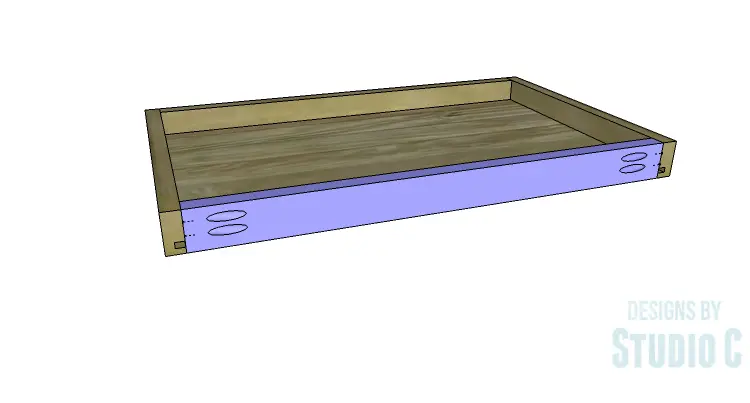 DIY Plans to Build an Open Shelf Desk-Center Drawer 4
