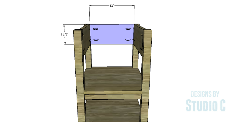 DIY Plans to Build an Open Shelf Desk-Outer Back