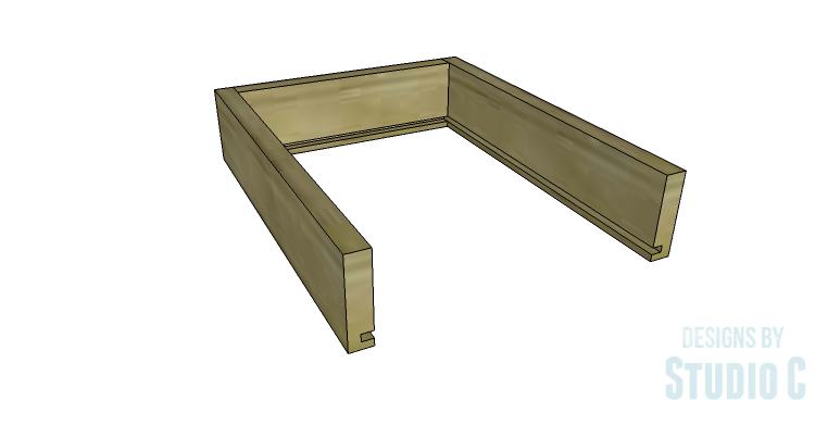 DIY Plans to Build an Open Shelf Desk-Outer Drawer 2