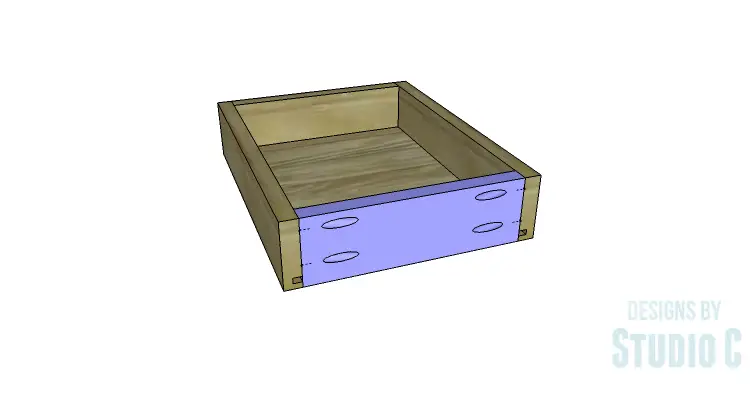 DIY Plans to Build an Open Shelf Desk-Outer Drawer 4