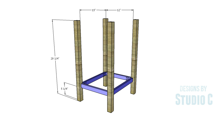 DIY Plans to Build an Open Shelf Desk-Outer Shelf Frame 1