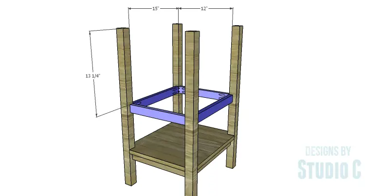 DIY Plans to Build an Open Shelf Desk-Outer Shelf Frame 2