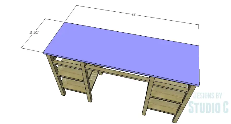 DIY Plans to Build an Open Shelf Desk-Top