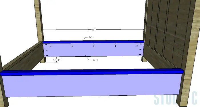 DIY Plans to Build a Waterton Queen Bed-Side Rails