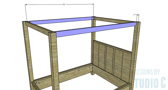 DIY Plans to Build a Waterton Queen Bed-Upper Canopy Stretchers