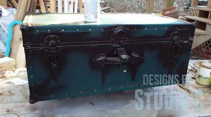 Old Trunk with a Chalk Paint Finish-Hardware