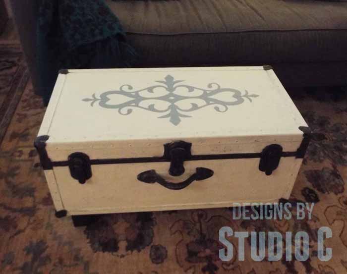 Old Trunk with a Chalk Paint Finish-Front View